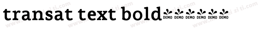 transat text bold字体转换